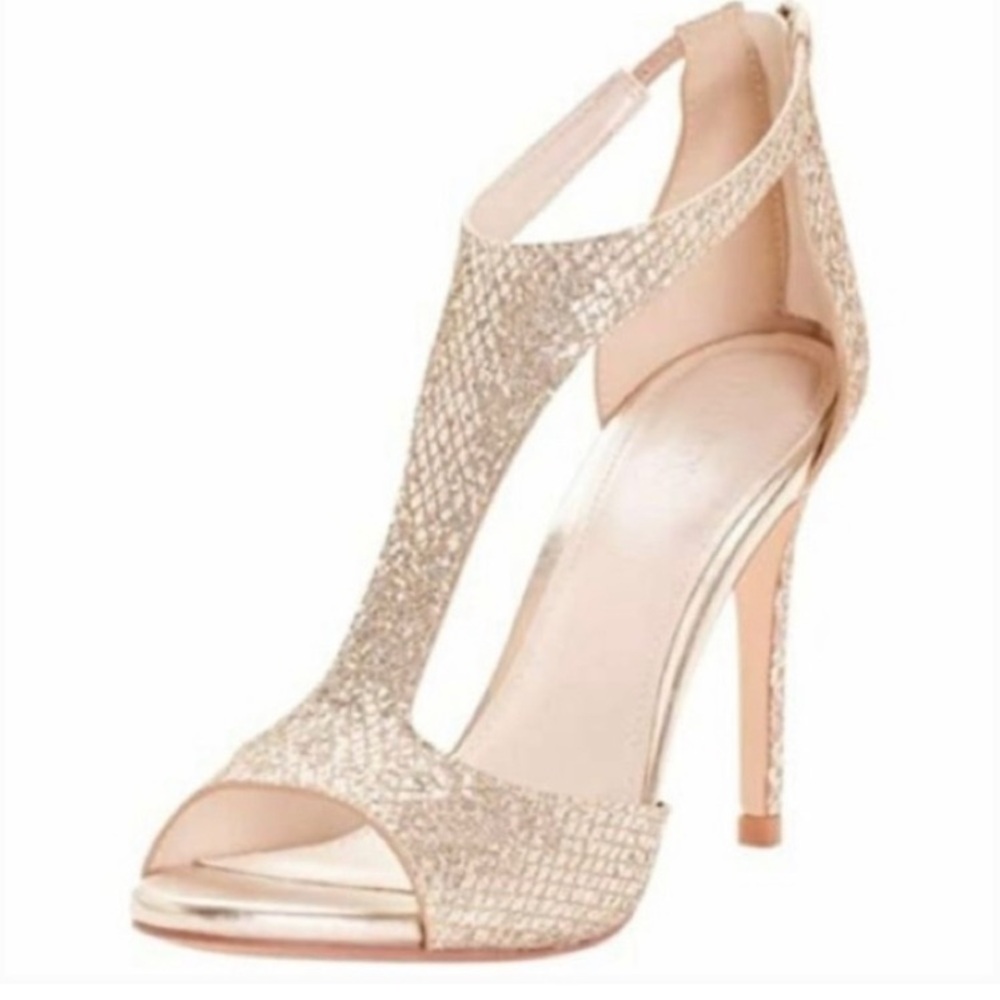 Elegant Gold High Heel Sandals